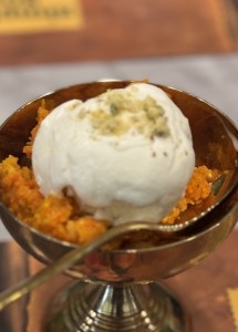 Khubani ka Meetha with ice cream at Simply South